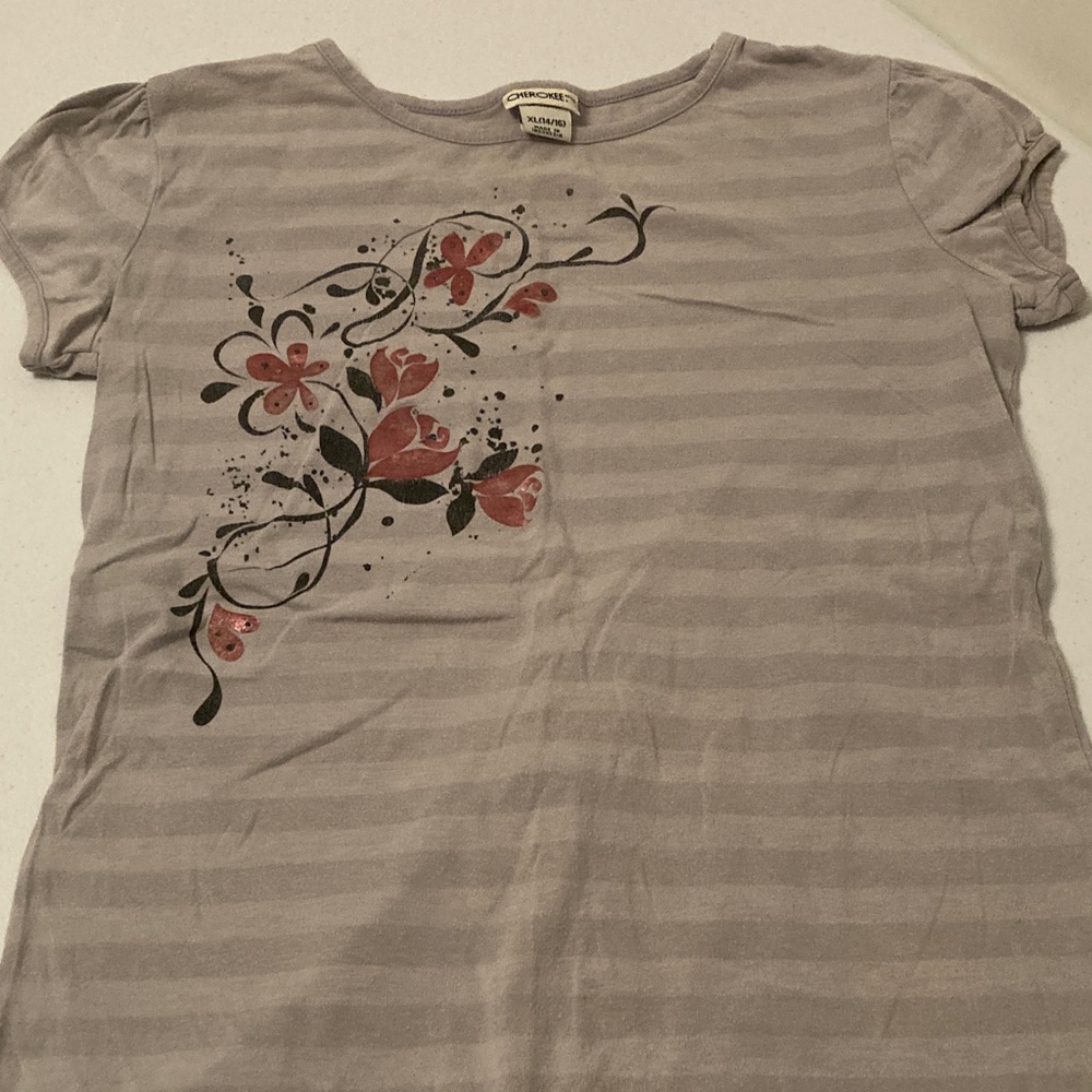 Stylish Kids Striped Graphic Shirt - Gray